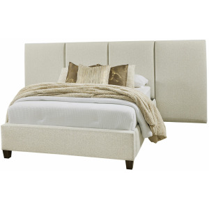 Joinery-Natural Oak Labradoodle Upholstered Footboard - King