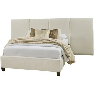 Joinery-Natural Oak Labradoodle Upholstered Footboard - King