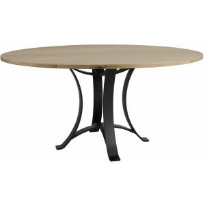 Dovetail Dining-Bleached White Round Table Top 48" W 1" Top
