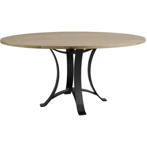 Dovetail Dining-Bleached White Round Table Top 48" W 1" Top