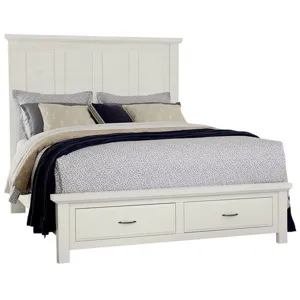 Maple Road-Two Tone Storage Footboard King - 2 Drawer