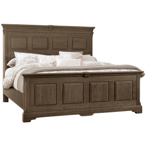 Heritage-Cobblestone Oak Cal King Mansion Bed
