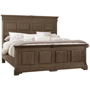 Heritage-Cobblestone Oak Cal King Mansion Bed