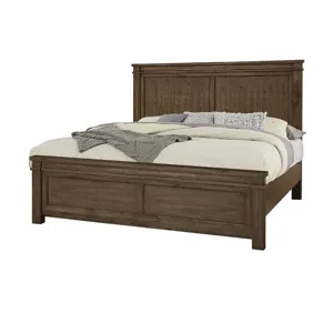 Cool Rustic Cal King Mansion Bed -Mink