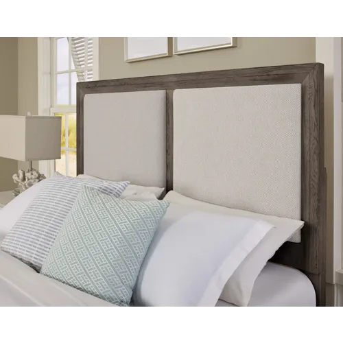 Custom Express-Driftwood Grey Upholstered Headboard - Queen