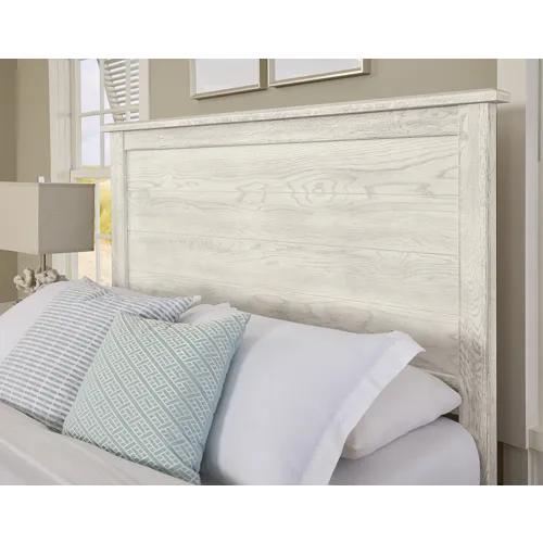 Custom Express-Weathered White Farmhouse Headboard - Queen