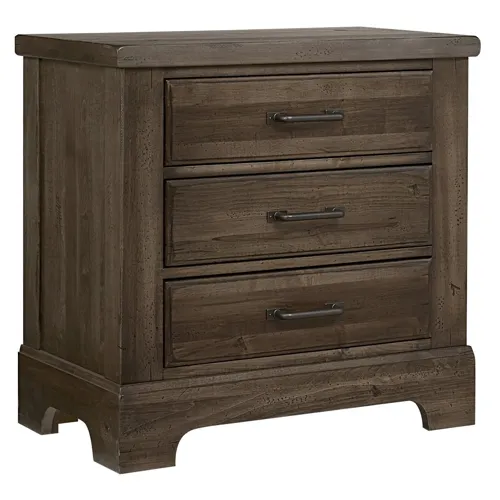 Cool Rustic 3 Drawer Night Stand - Mink