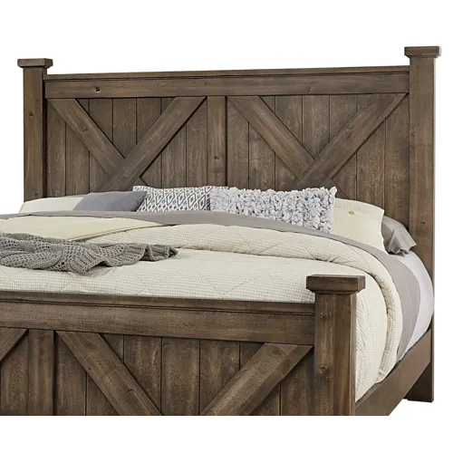 Cool Rustic King X Headboard - Mink