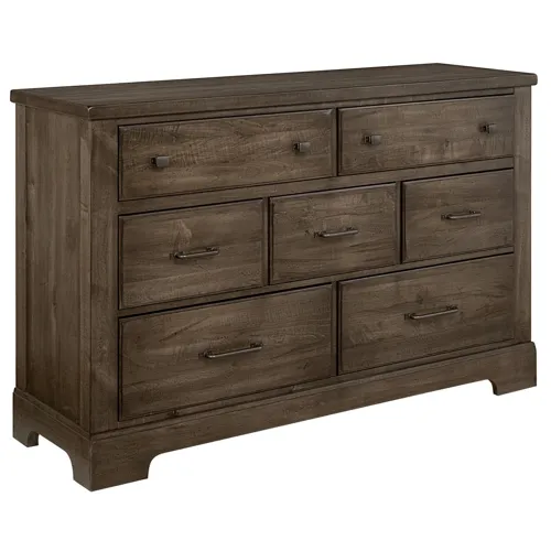Cool Rustic 7 Drawer Dresser - Mink