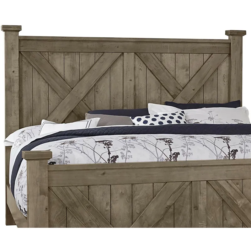 King X Headboard, Stone Grey