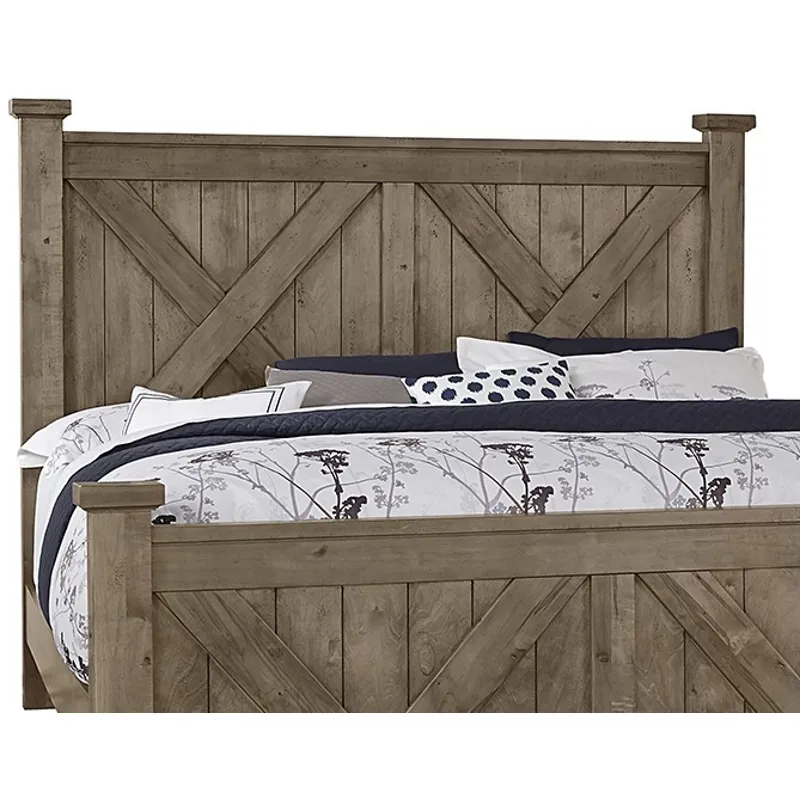 Cool Rustic-Stone Grey X Headboard