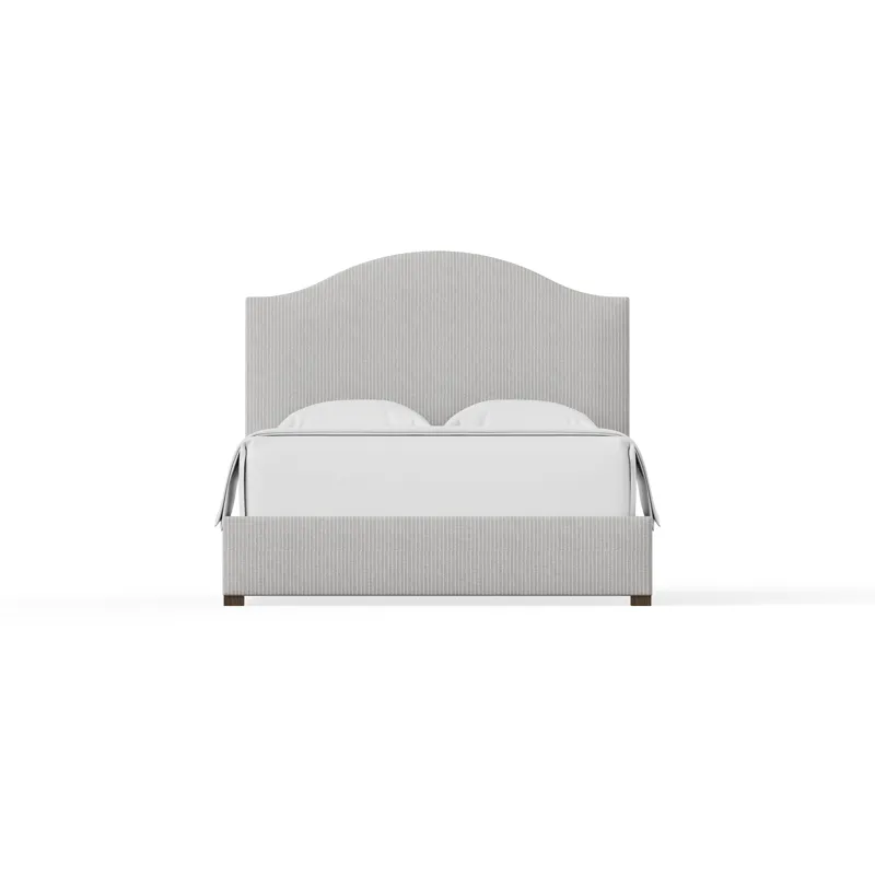 Choices Grey Stripe Emily Upholstered Headboard - King