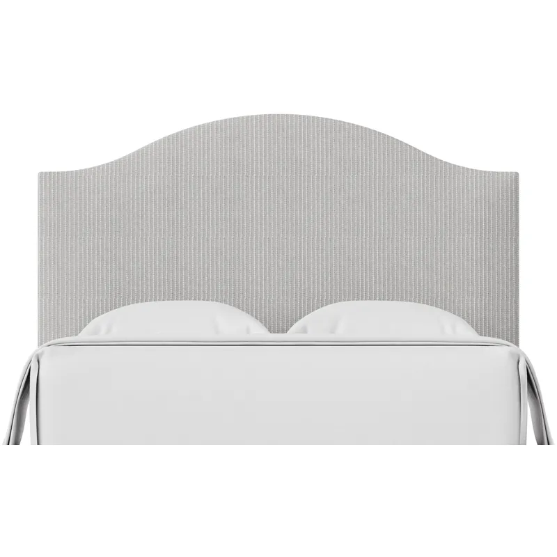 Choices Grey Stripe Emily Upholstered Headboard - King
