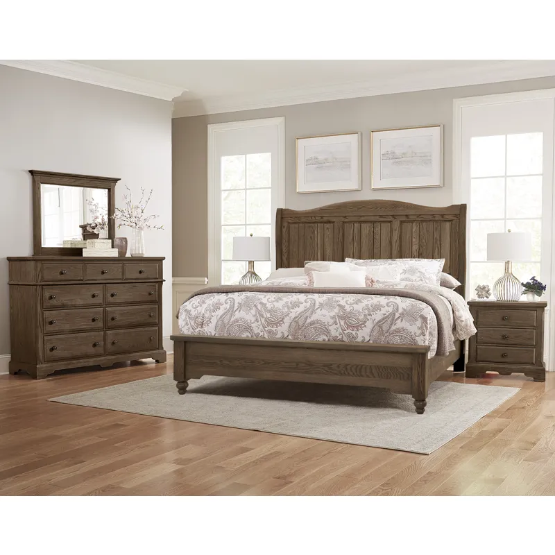 Heritage-Cobblestone Oak Sleigh Hdbd 5/0