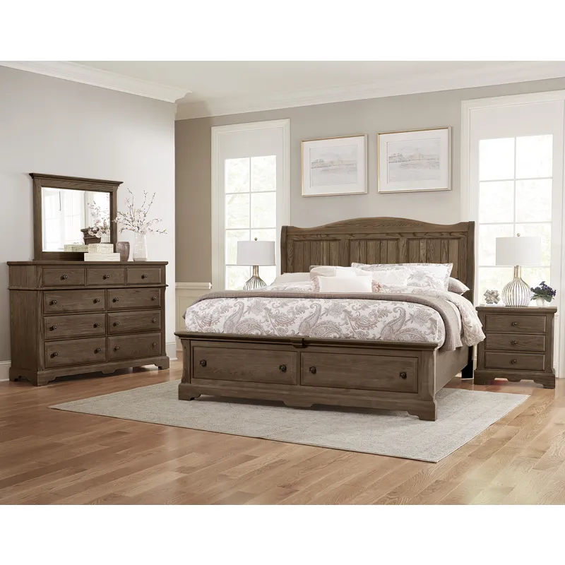 Heritage-Cobblestone Oak Sleigh Hdbd 5/0