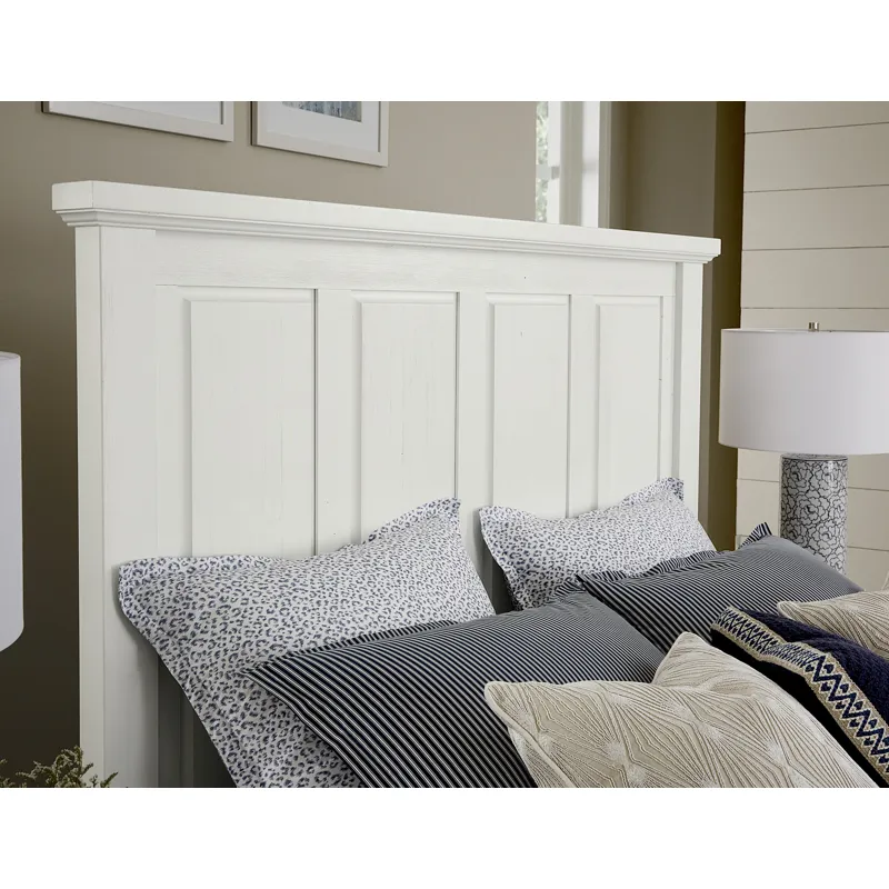 Maple Road-Two Tone Cal King Mansion Bed With Low Profile Footboard