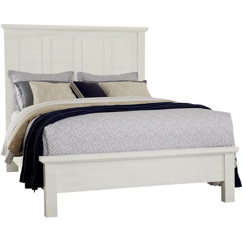 Maple Road-Two Tone Cal King Mansion Bed With Low Profile Footboard