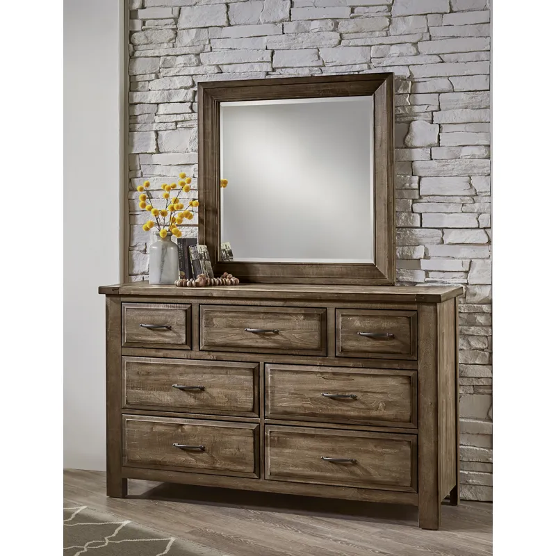 Maple Road-Maple Syrup Triple Dresser - 7 Drawer