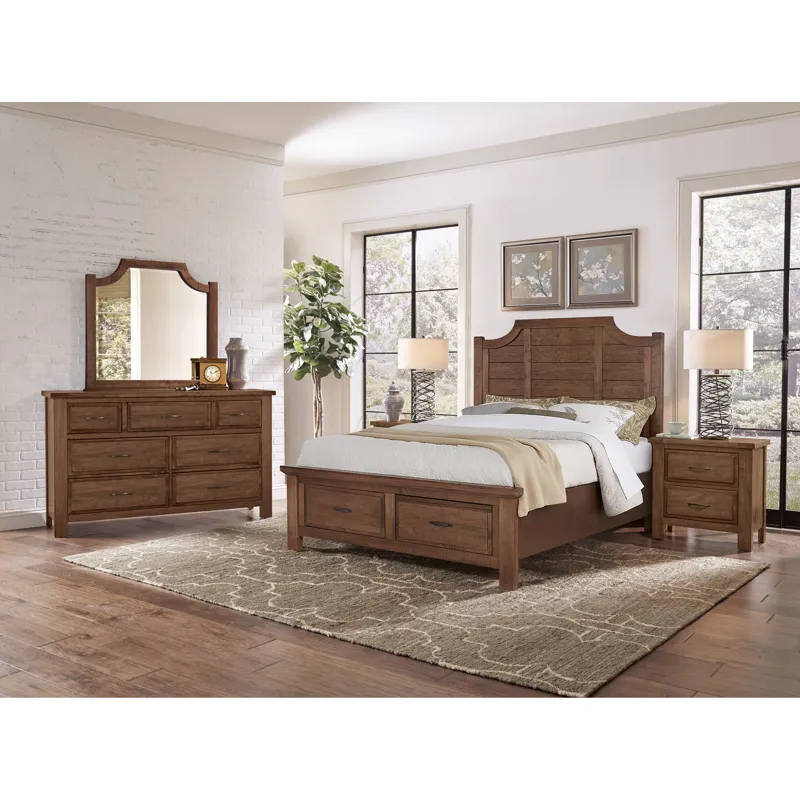 Maple Road-Antique Amish King Slat Poster Headboard