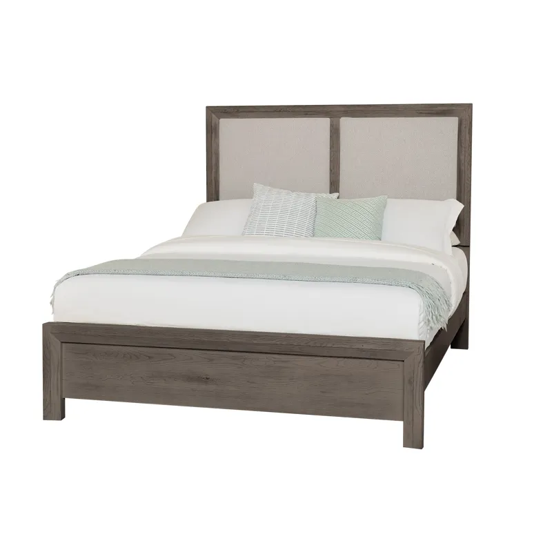 Custom Express-Driftwood Grey Upholstered Footboard - King