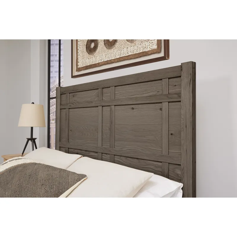 Custom Express-Driftwood Grey Architectural Bed - Queen