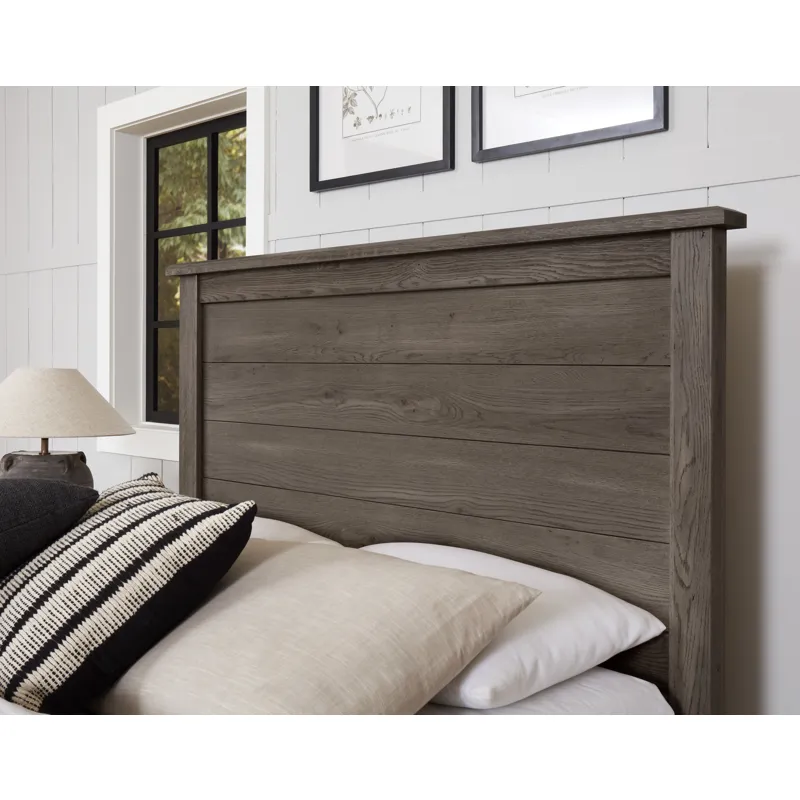 Custom Express-Driftwood Grey Farmhouse Bed - Queen