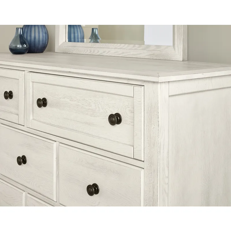 Custom Express-Weathered White Dresser 7 Drawer
