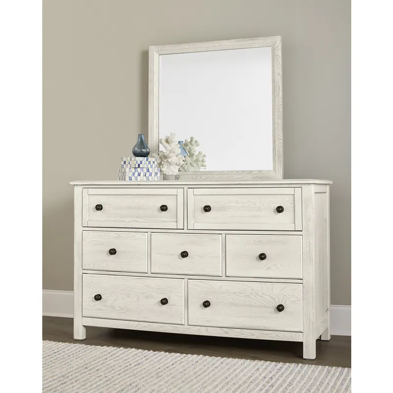 Custom Express-Weathered White Dresser 7 Drawer