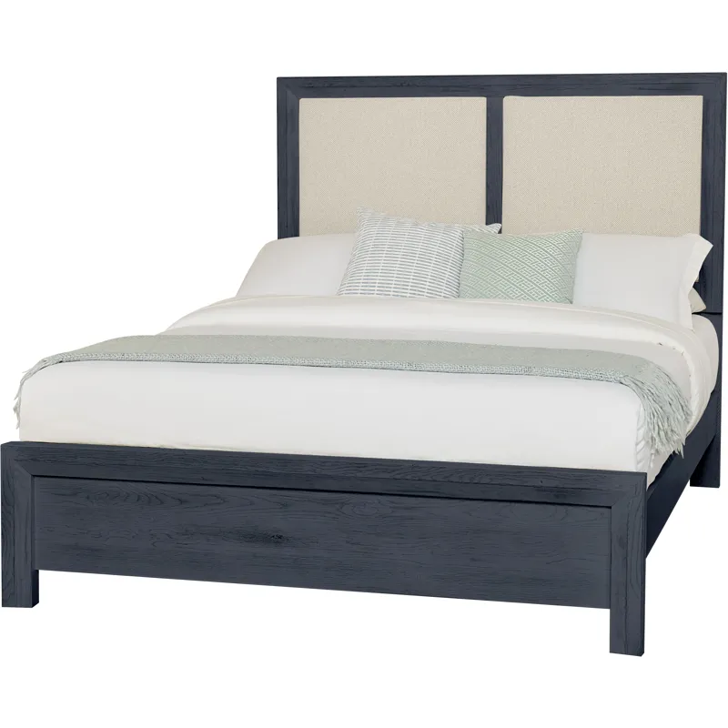 Custom Express-Indigo Upholstered Footboard - Queen