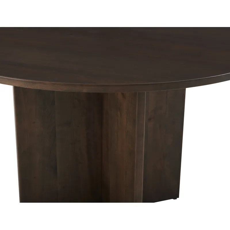Crafted Cherry Dining-Dark Wooden Pedestal For 48" Top