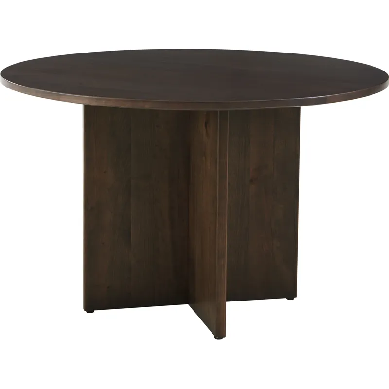 Crafted Cherry Dining-Dark Wooden Pedestal For 48" Top