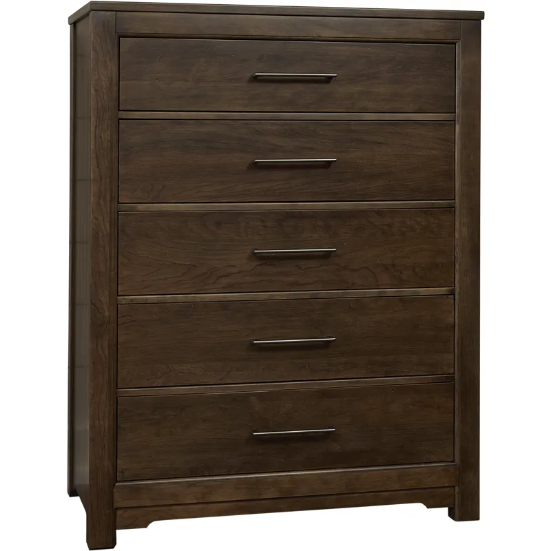 Crafted Cherry-Dark Chest 5 Drawer
