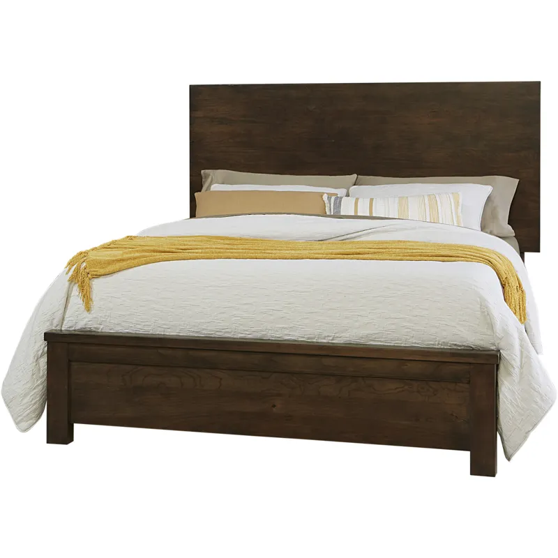 Crafted Cherry-Dark Ben's Plank Headboard - Queen