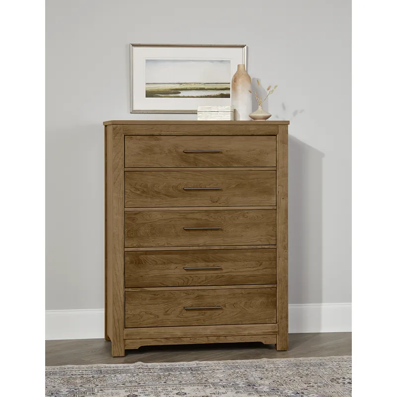 Crafted Cherry-Medium Chest 5 Drawer