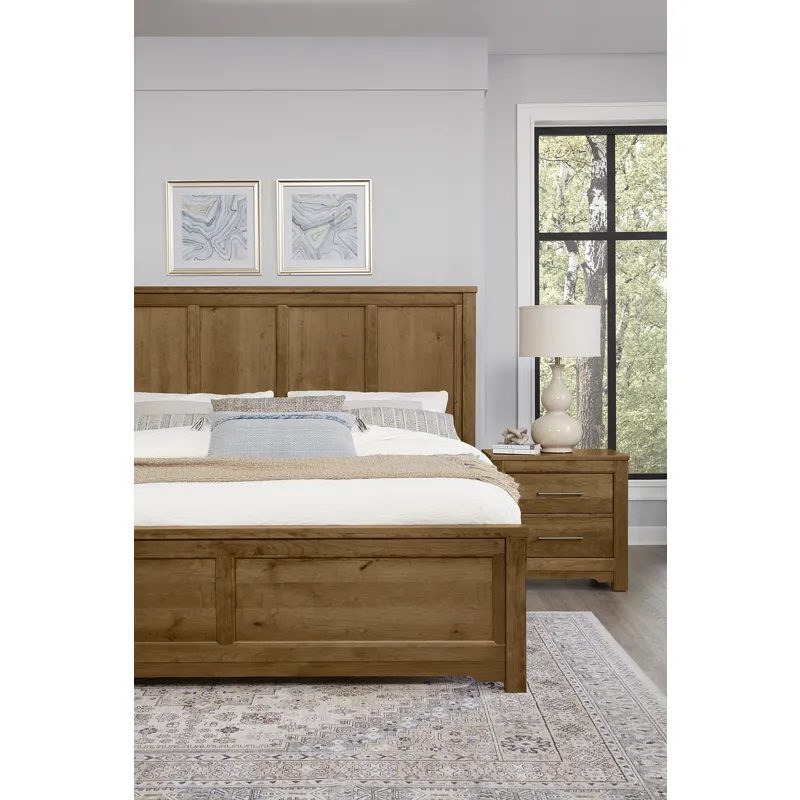 Crafted Cherry-Medium Ben's Six Panel Headboard - Queen