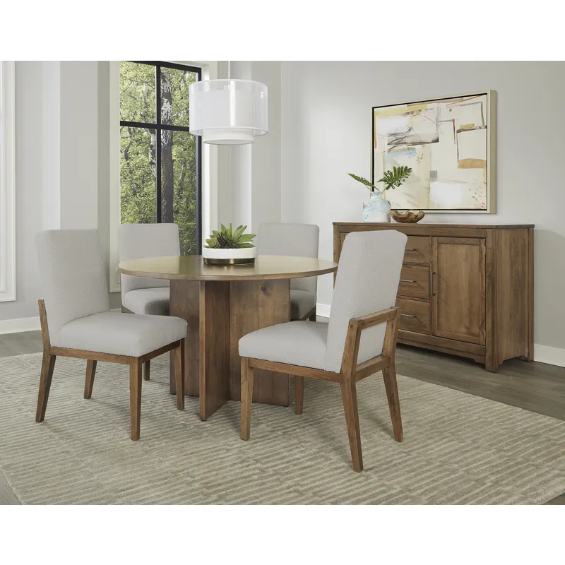 Crafted Cherry Dining-Medium 48 Inch Round Table W Wood Base