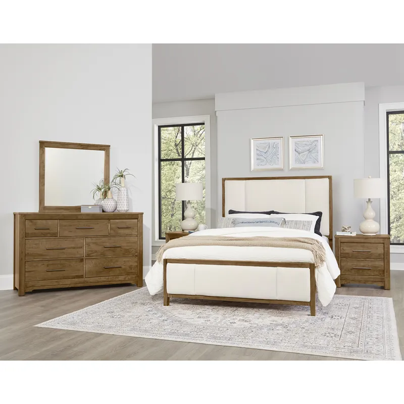 Crafted Cherry-Medium Ben's Plank Footboard - Queen