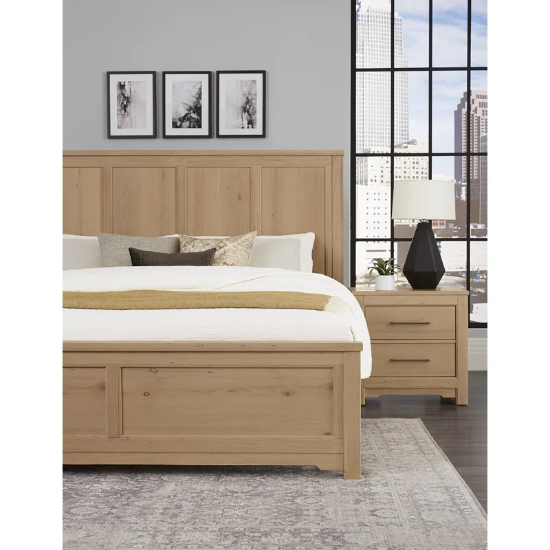Crafted Cherry-Bleached Ben's Six Panel Headboard - Queen