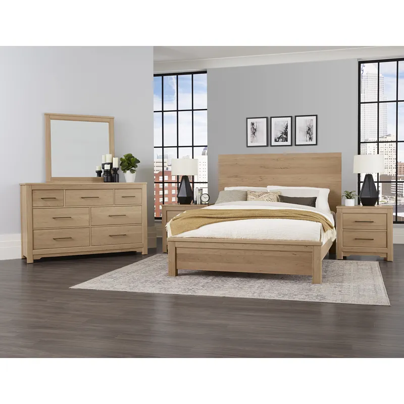 Crafted Cherry-Bleached Ben's Plank Footboard - Queen