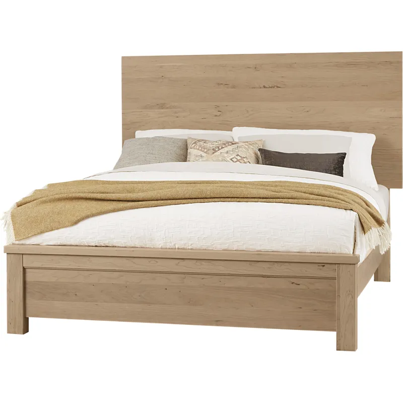Crafted Cherry-Bleached Ben's Plank Footboard - Queen