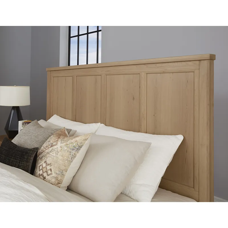 Crafted Cherry-Bleached Ben's Six Panel Headboard - Queen