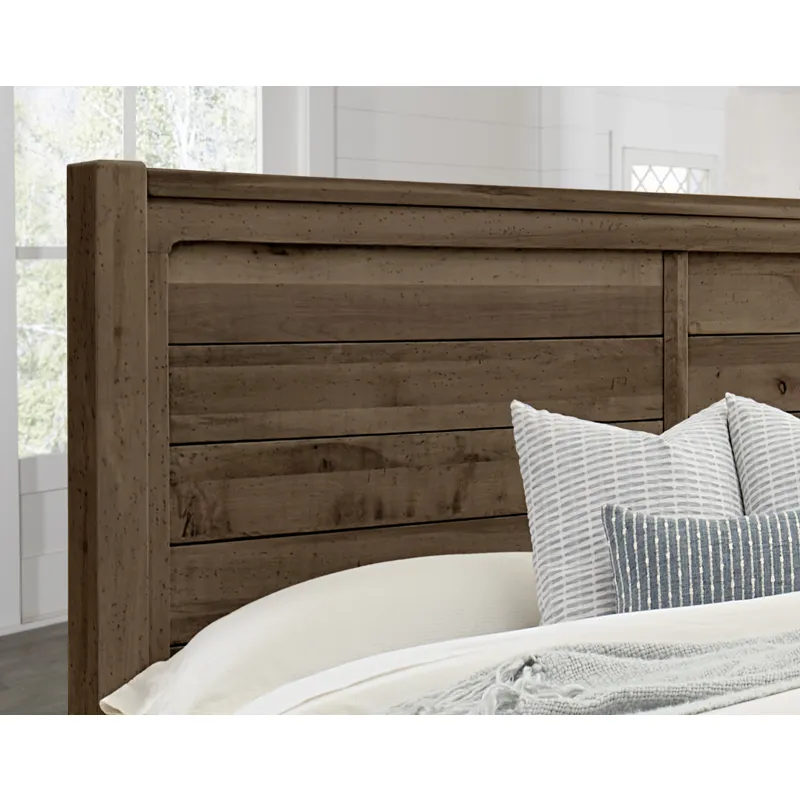 Cool Rustic-Mink Plank Bed - King