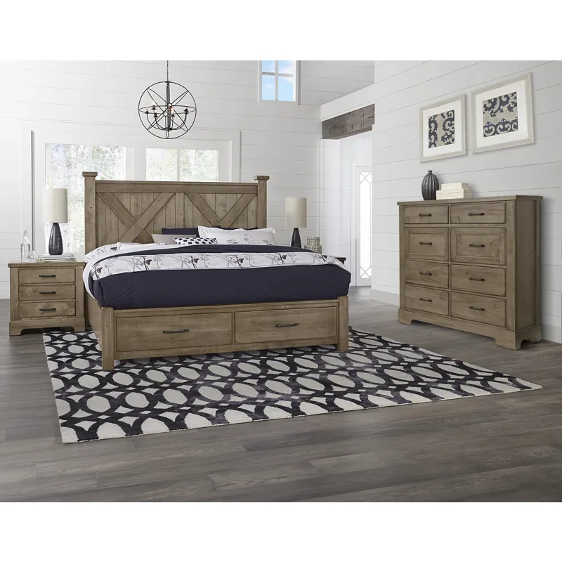 King X Headboard, Stone Grey