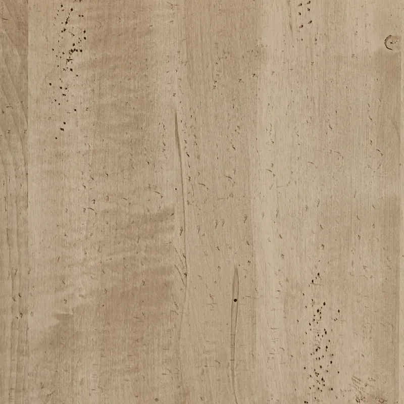 Cool Rustic-Clear Maple Plank Bed - King