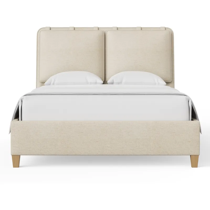 Pure Maple-Natural Maple Sandstone Upholstered Headboard - King