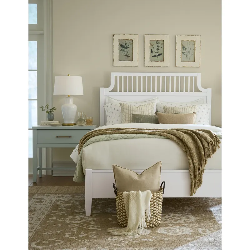 Pure Maple-Sage Bedside Table 1 Drawer