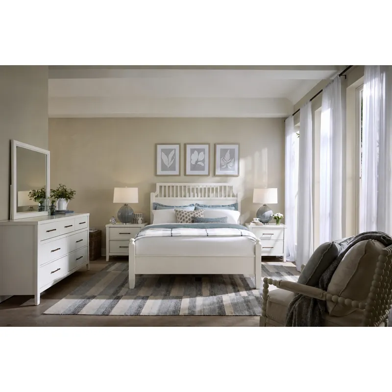 Pure Maple-Cottage White Garden Bed - King