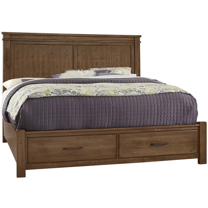 Cool Rustic Queen Mansion Bed w/ Footboard Storage