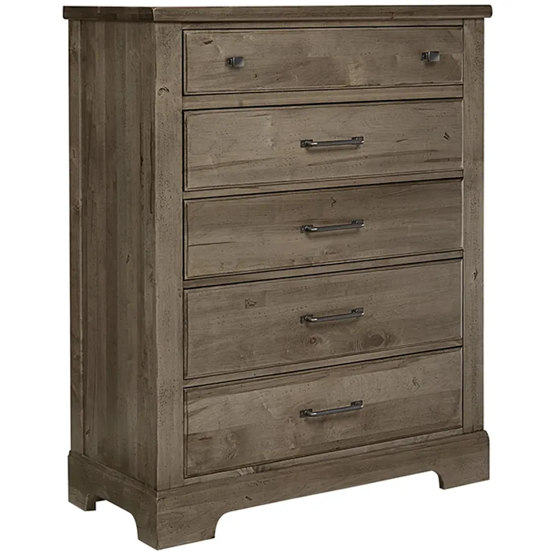 5 Drawer Chest, Stone Grey