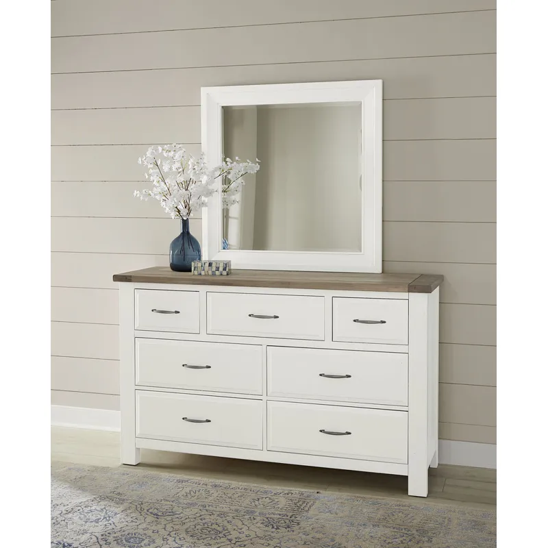 Maple Road-Two Tone Triple Dresser - 7 Drawer